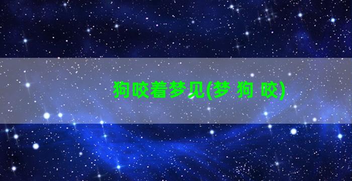 狗咬着梦见(梦 狗 咬)